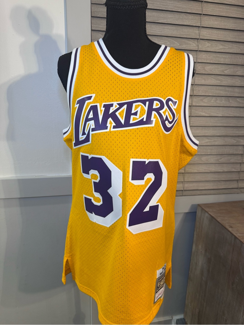 Mitchell & Ness Los Angeles Lakers Gold and Purple Magic Johnson #32 Jersey